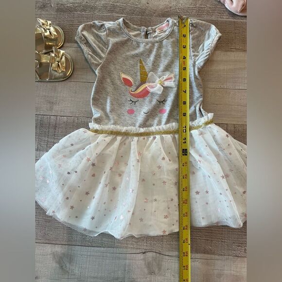 Unicorn Dress Glitter DetailToddler Girl 24 Months Summer Fall Lightweight - Picture 5 of 7